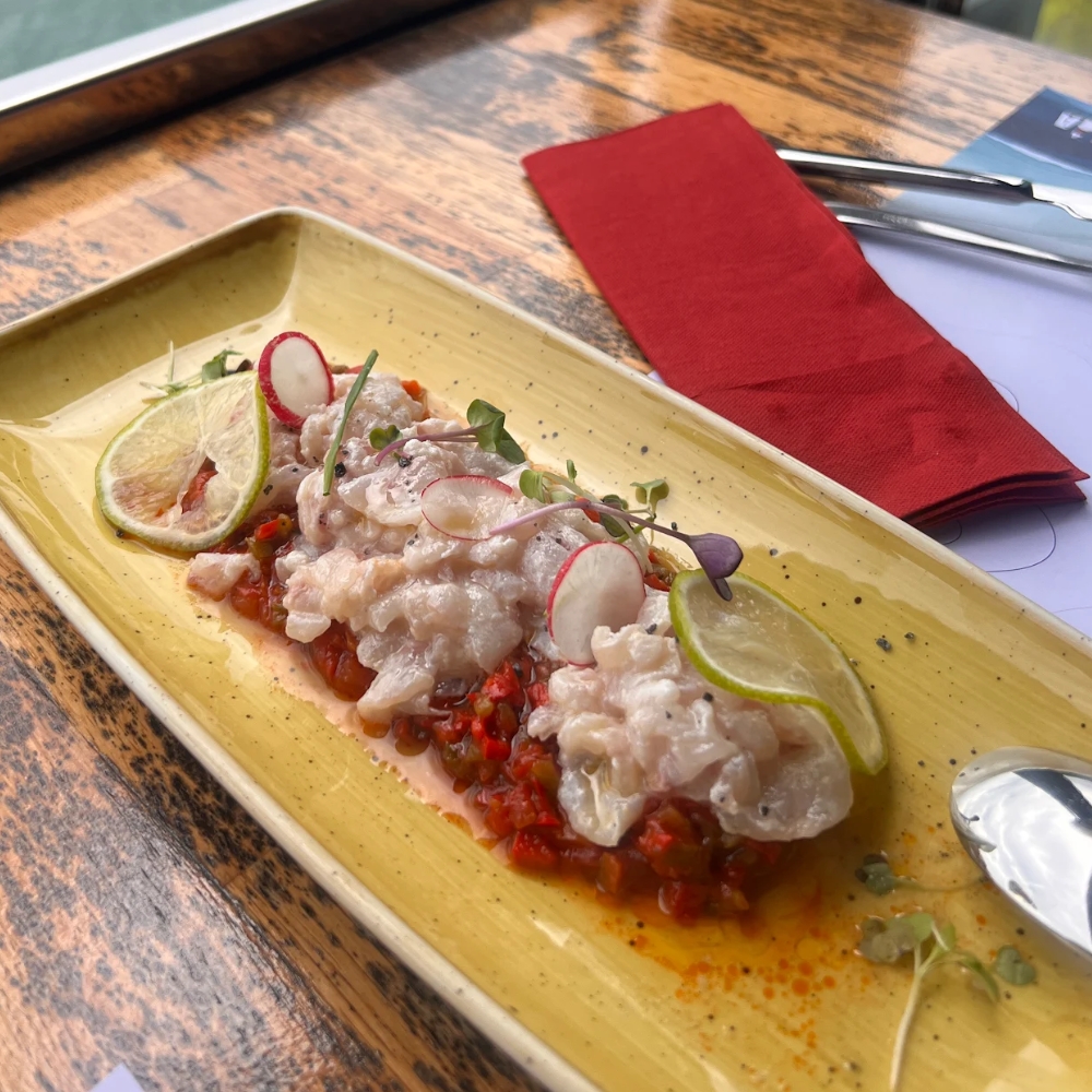 Plato restaurante La Ostería