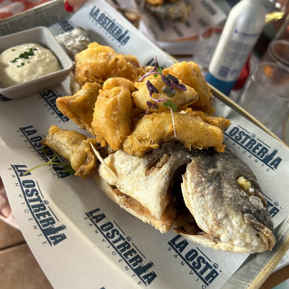 Plato restaurante La Ostería